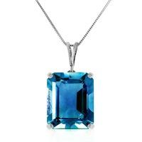 Blue Topaz Pendant Necklace 7.0ct in 9ct White Gold