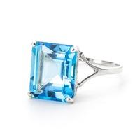 Blue Topaz Ring 7.0ct in 9ct White Gold