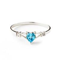 blue topaz and diamond ring 045ct in 9ct white gold