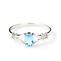 blue topaz and diamond aspire ring 045ct in 9ct white gold