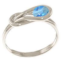 Blue Topaz San Francisco Ring 0.65ct in 9ct White Gold