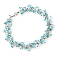 Blue Topaz Butterfly Bracelet 16.5ctw in 9ct White Gold