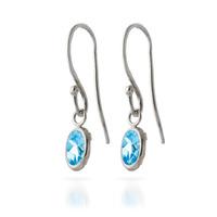 Blue Topaz Allure Drop Earrings 1.0ctw in 9ct White Gold