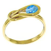 Blue Topaz San Francisco Ring 0.65ct in 9ct Gold