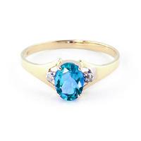 Blue Topaz and Diamond Desire Ring 0.75ct in 9ct Gold