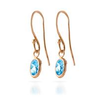 Blue Topaz Allure Drop Earrings 1.0ctw in 9ct Rose Gold