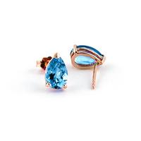 blue topaz stud earrings 315ctw in 9ct rose gold