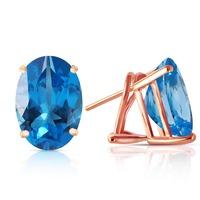 Blue Topaz Stud Earrings 16.0ctw in 9ct Rose Gold