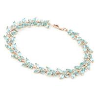 blue topaz butterfly bracelet 165ctw in 9ct rose gold