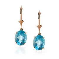 Blue Topaz Drop Earrings 6.25ctw in 9ct Rose Gold