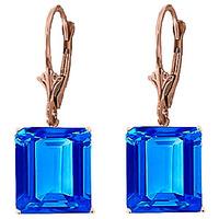 Blue Topaz Drop Earrings 13.0ctw in 9ct Rose Gold