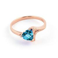 blue topaz devotion heart ring 095ct in 9ct rose gold