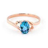 Blue Topaz Classic Desire Ring 0.95ct in 9ct Rose Gold