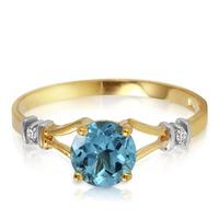 Blue Topaz and Diamond Aspire Ring 1.0ct in 9ct Gold