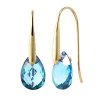 Blue Topaz Briolette Drop Earrings 6.0ctw in 9ct Gold