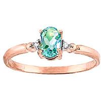 blue topaz and diamond allure ring 045ct in 9ct rose gold