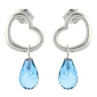 Blue Topaz Stud Earrings 4.5ctw in 9ct White Gold