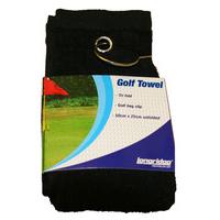 Black Tri Fold Golf Towel
