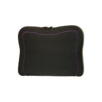 Black Curvy Design Laptop / Notebook Bag With Purple Stitching Up to 15.4 Inch Laptops