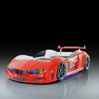 BMW Childrens Car Bed In Red With LED Lighting And Spoiler