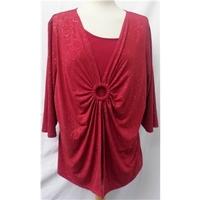 bm size l red long sleeved shirt