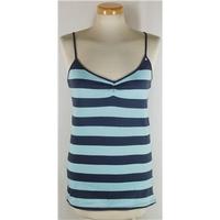 BMWT Topshop size 14 navy blue and turquoise top