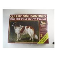 BNIB Classic Dog Paintings 1000 Piece Jigsaw - 2 in 1