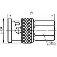 BNC adapter BNC plug - FME plug Telegärtner J01008A0014 1 pc(s)