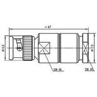 BNC connector Plug, straight 50 ? Telegärtner J01000A1940 1 pc(s)