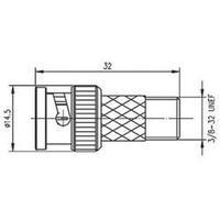 BNC adapter BNC plug - F socket Telegärtner J01008A0023 1 pc(s)