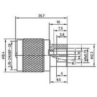 BNC adapter UHF plug - FME plug Telegärtner J01043A0000 1 pc(s)