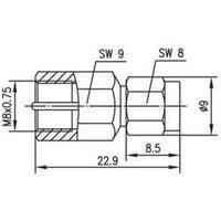 BNC adapter FME plug - SMA plug Telegärtner J01703A0009 1 pc(s)