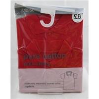 bnwt ms age 11 12 years pack of 2 red cotton polo shirts