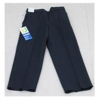 BNWT M&S, age 4 years navy pleat front trousers