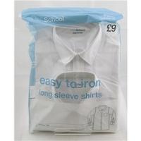 BNWT M&S age 6-7 years pack of 2 white long sleeved shirts
