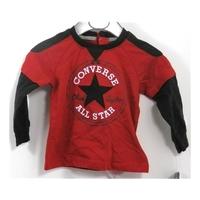 bnwt converse size 69m red and black 2 piece set