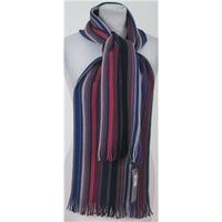 BNWT John Lewis blue & purple mix striped wool scarf