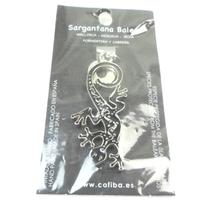 bnwt silver tone black lizard keyring