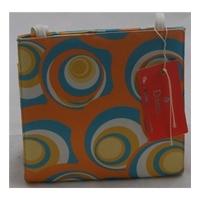 BNWT Dansi orange and blue mix patterned handbag