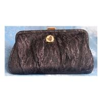 bnwt per una womens black clutch handbag