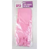 bnwt out with the girls pink novelty faux fur trimmed long gloves