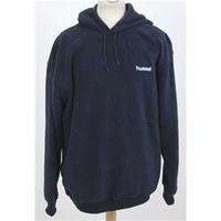 bnwt hummel size l navy blue fleece hoodie