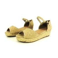 BNWT Dorothy Perkins Size 4 Woven Gold Metallic Canvas And Hessian Wedge Sandals