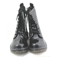 BNWT, size 7 black patent effect DM style boots
