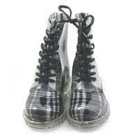 bnwt select size 5 black white checked dm style boots