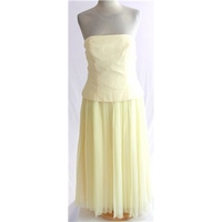 BNWT Forever Yours size 10 pale lemon strapless bridesmaid dress