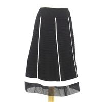 BNWT Principles Size 14 Black A-Line Bandage Skirt with Cream Trim