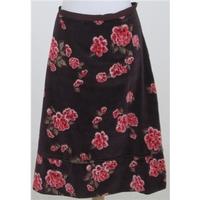 bnwt mistral size 18 dark plum mix floral print skirt