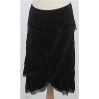 BNWT Almost Famous size 10 Black velvet Knee length skirt