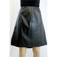 BNWT St Michael Size 18 Black Faux-Leather Skirt